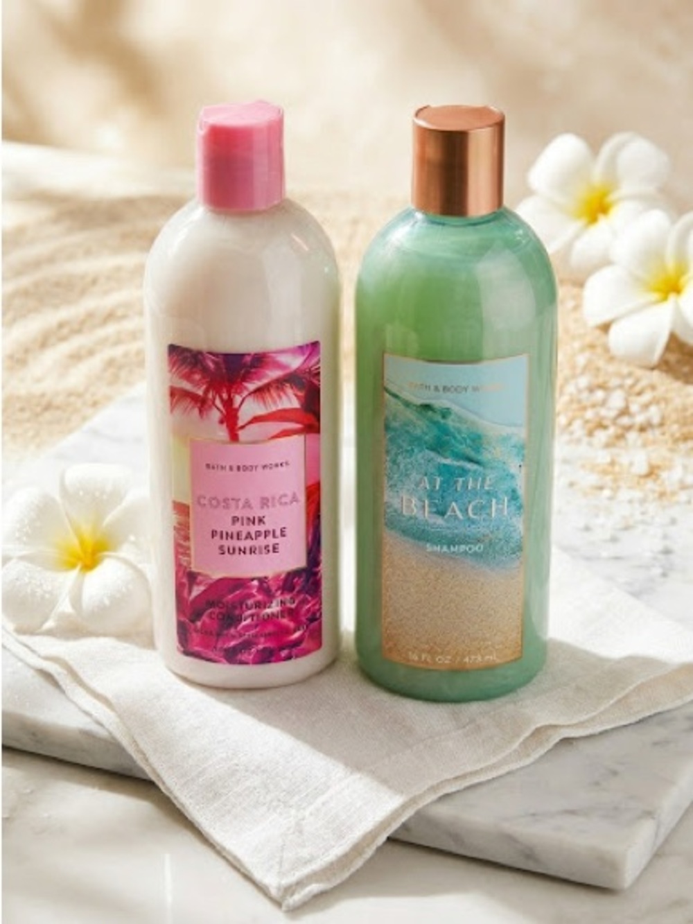 At The Beach Shampoo & Pink Pineapple Sunrise Conditioner BBW NEW Sealed HFT